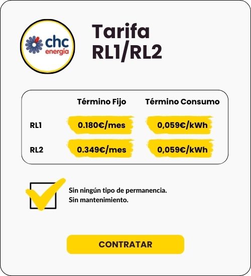 Chc Energía Tarifa RL1 RL2 Tarifa Gas Febrero 2025